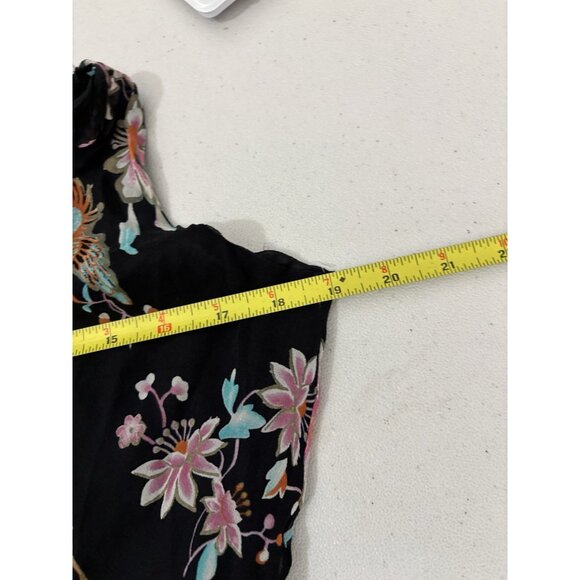 ICE Vintage Silk Blend Y2K Dress Drapped Neck Asymetrical Hem Fairy Size Medium - Picture 11 of 13